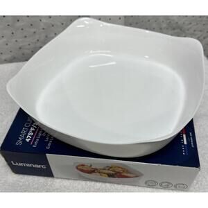 Luminarc 11.25” Square Smart Cuisine Glass Baking Dish Oven Baker 3.2 qt White
